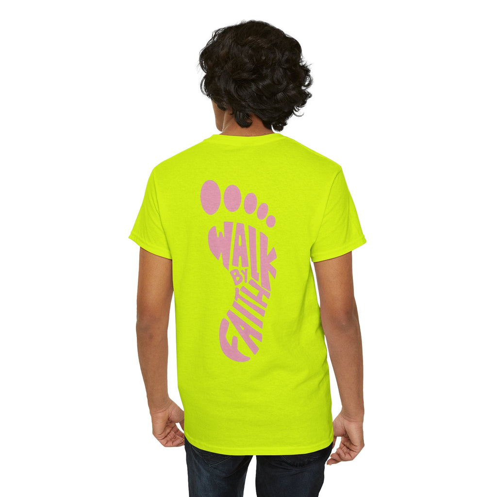Walk By Faith Footprint T-Shirt Printify