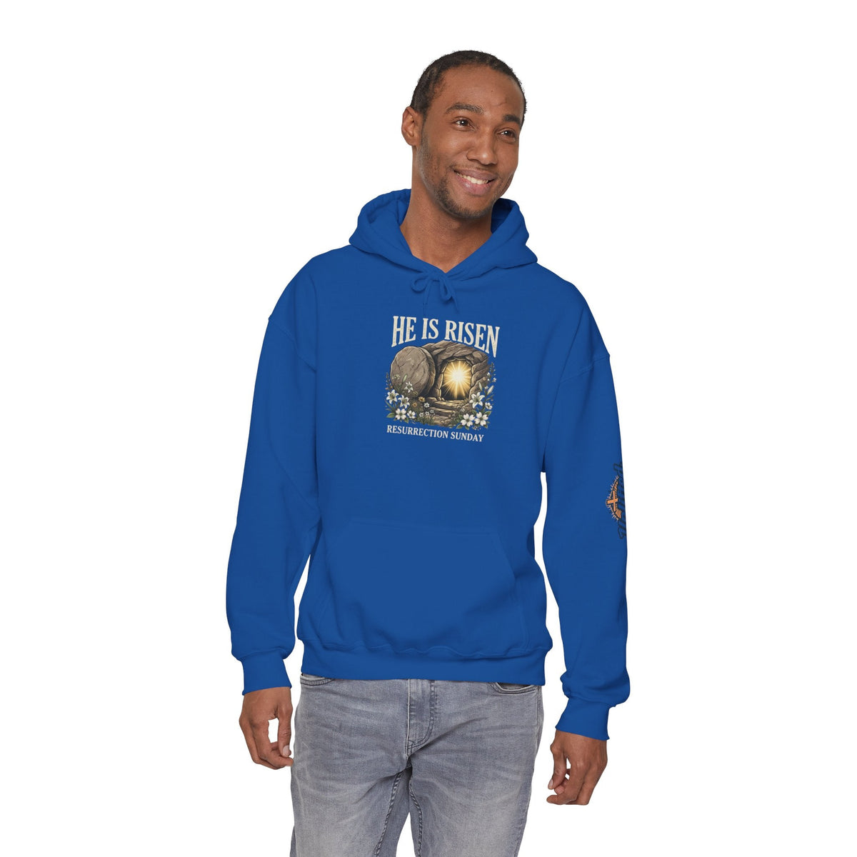 He Is Risen Hoodie — Jesus Christ Resurrection Easter Hoodie Printify