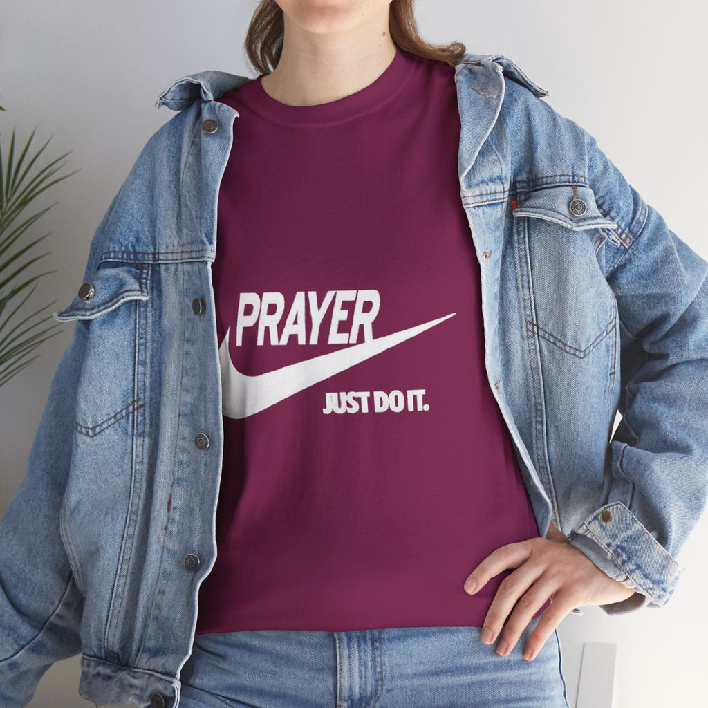 Prayer Just Do It T-shirt - Funny Christian Nike Parody T-shirt - Faith Gear Printify