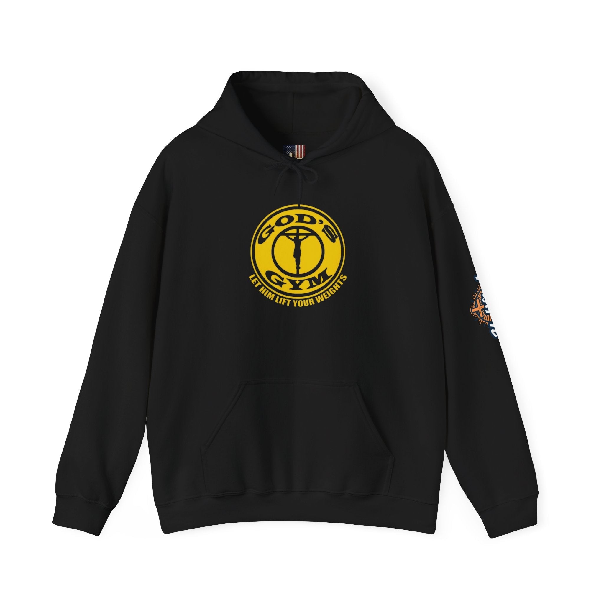 God's Gym Hoodie — "Let Him Lift Your Weights" Christian Fitness Hoodie Printify
