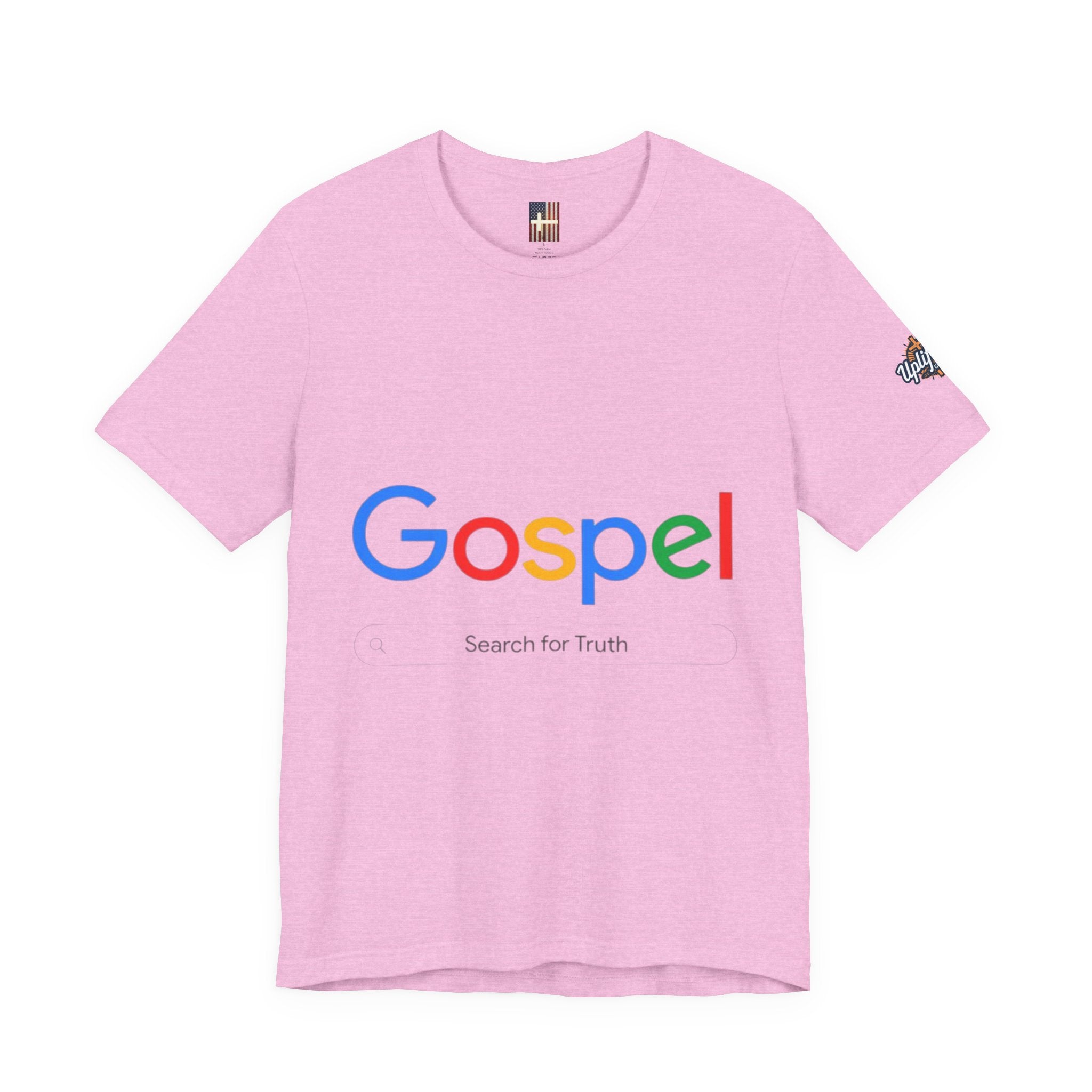Gospel Graphic Tee — "Gospel" Colorful Logo Christian T-Shirt Printify