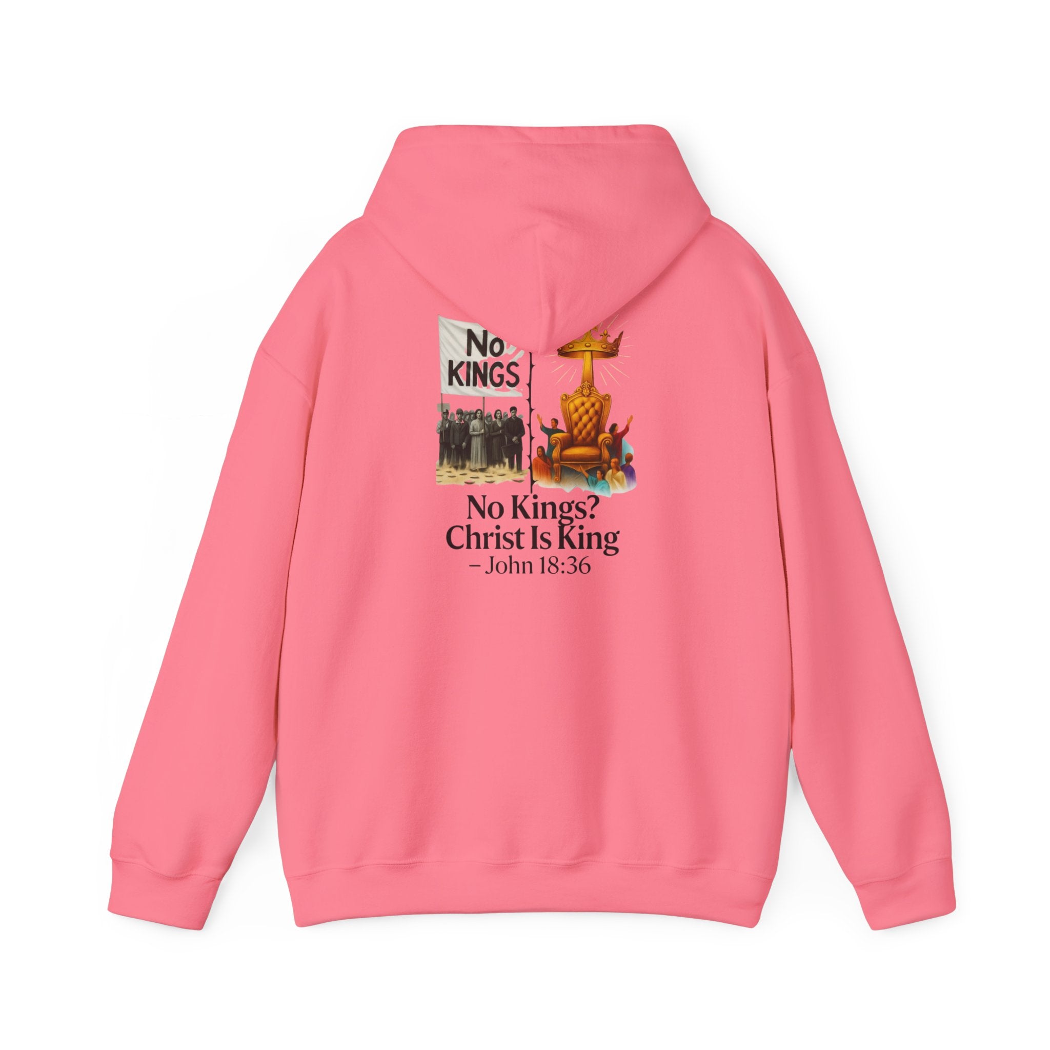 No Kings? Christ is King Hoodie – Bold Christian Hoodie for Sovereign Faith Printify