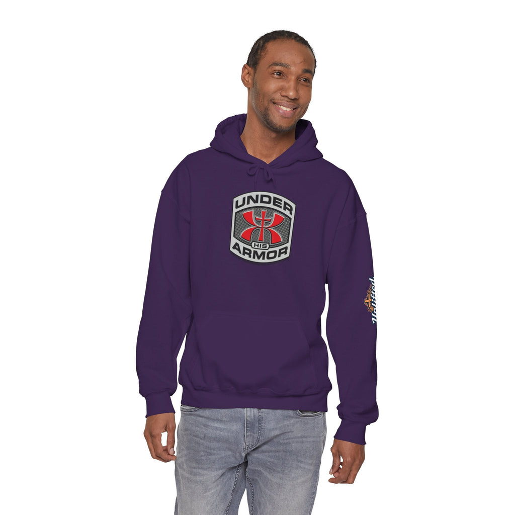 Under Armor Logo Hoodie — Black Athletic Pullover Printify