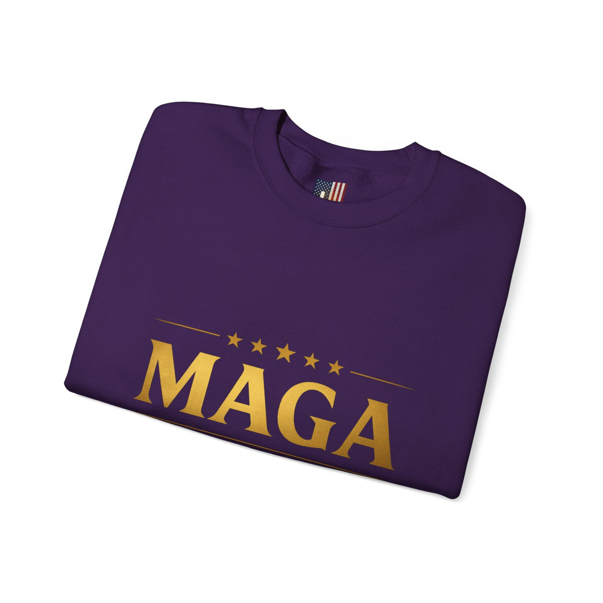 Sweatshirt — "MAGA Make America Godfearing Again" Gold Logo Crewneck Printify