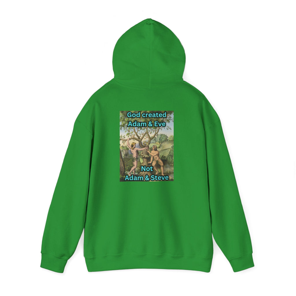God Created Adam and Eve Hoodie – Biblical Truth Christian Hoodie for Unshakable Faith Printify