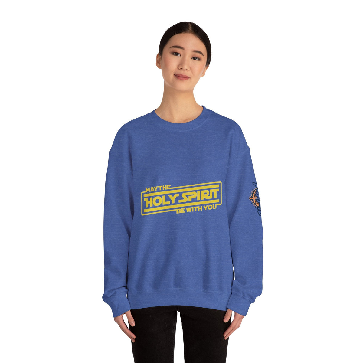 May the Holy Spirit Be With You Sweatshirt - Christian Star Wars Parody Sweatshirt Printify