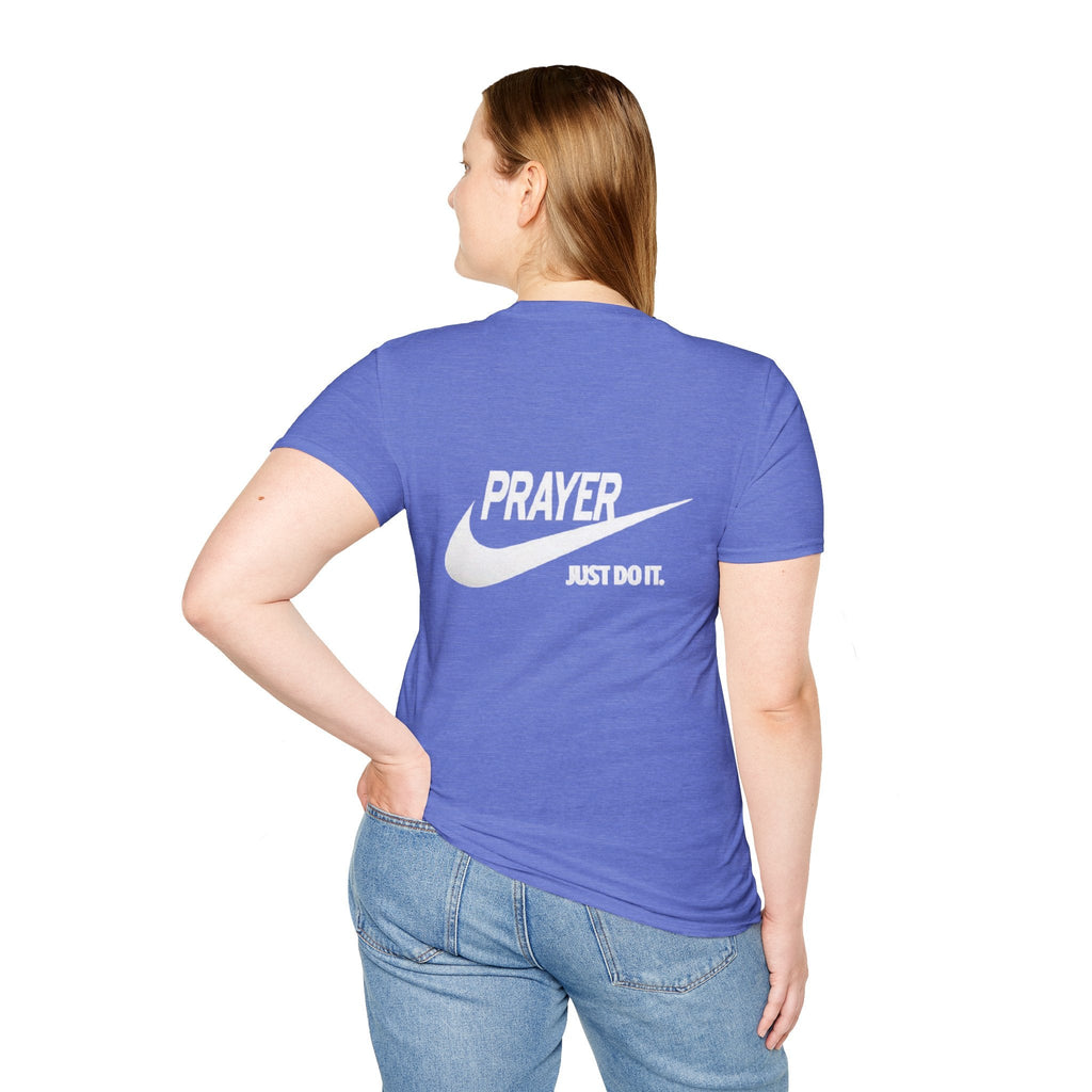 Prayer Just Do It T-shirt - Funny Christian Nike Parody T-shirt - Faith Gear Printify