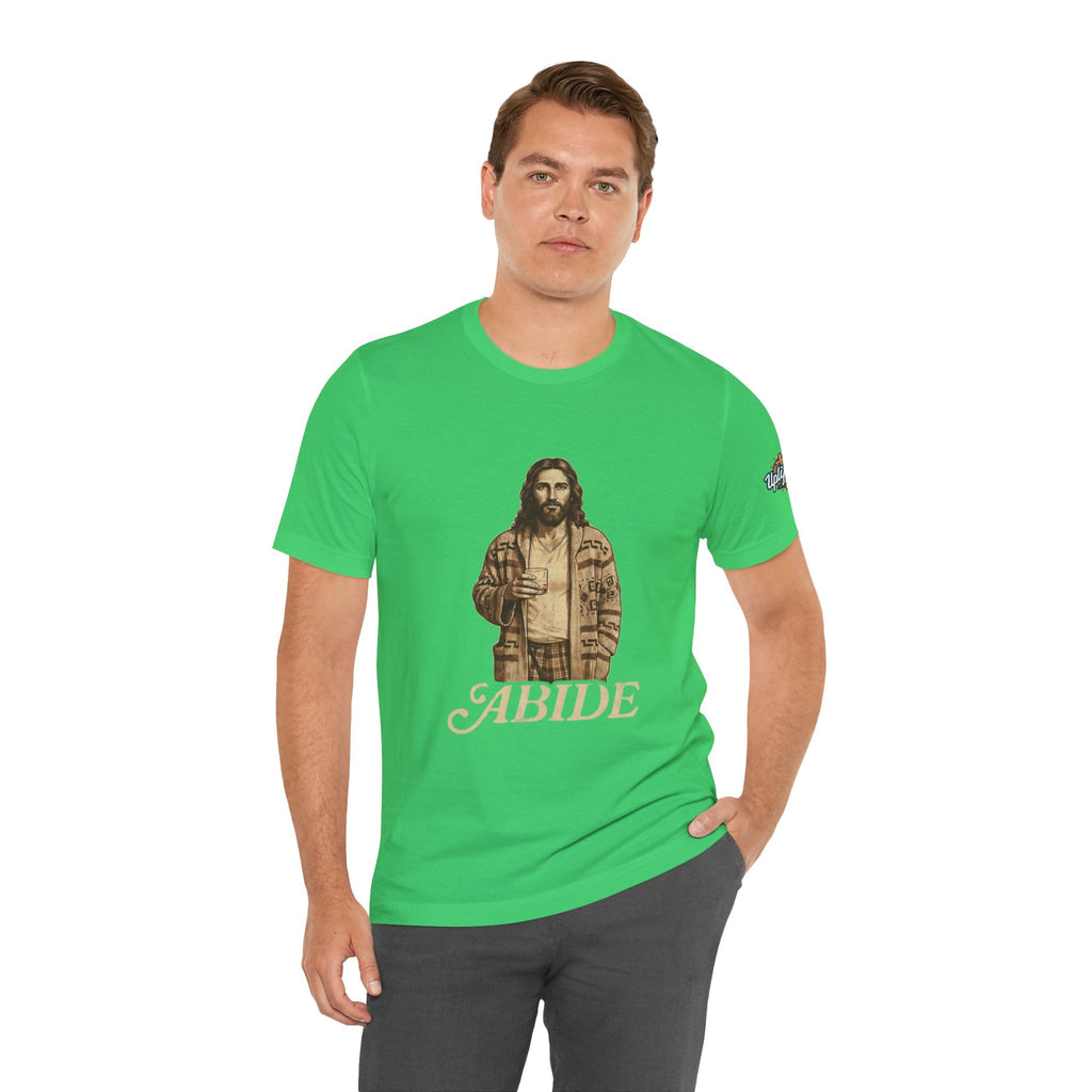 Abide Vintage Jesus Tee — "The Dude" Graphic Christian T-Shirt Printify
