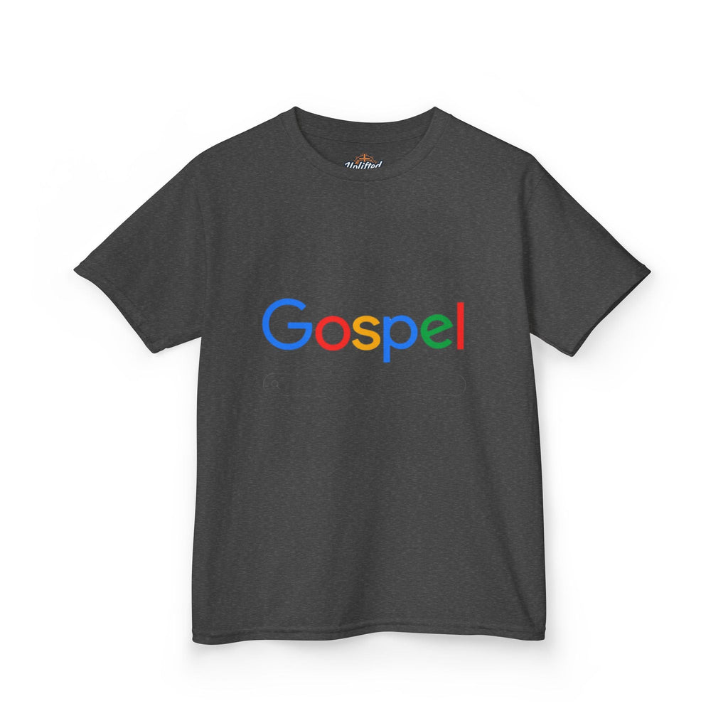 Kids Tee — "Gospel" Colorful Search-Style Logo Printify