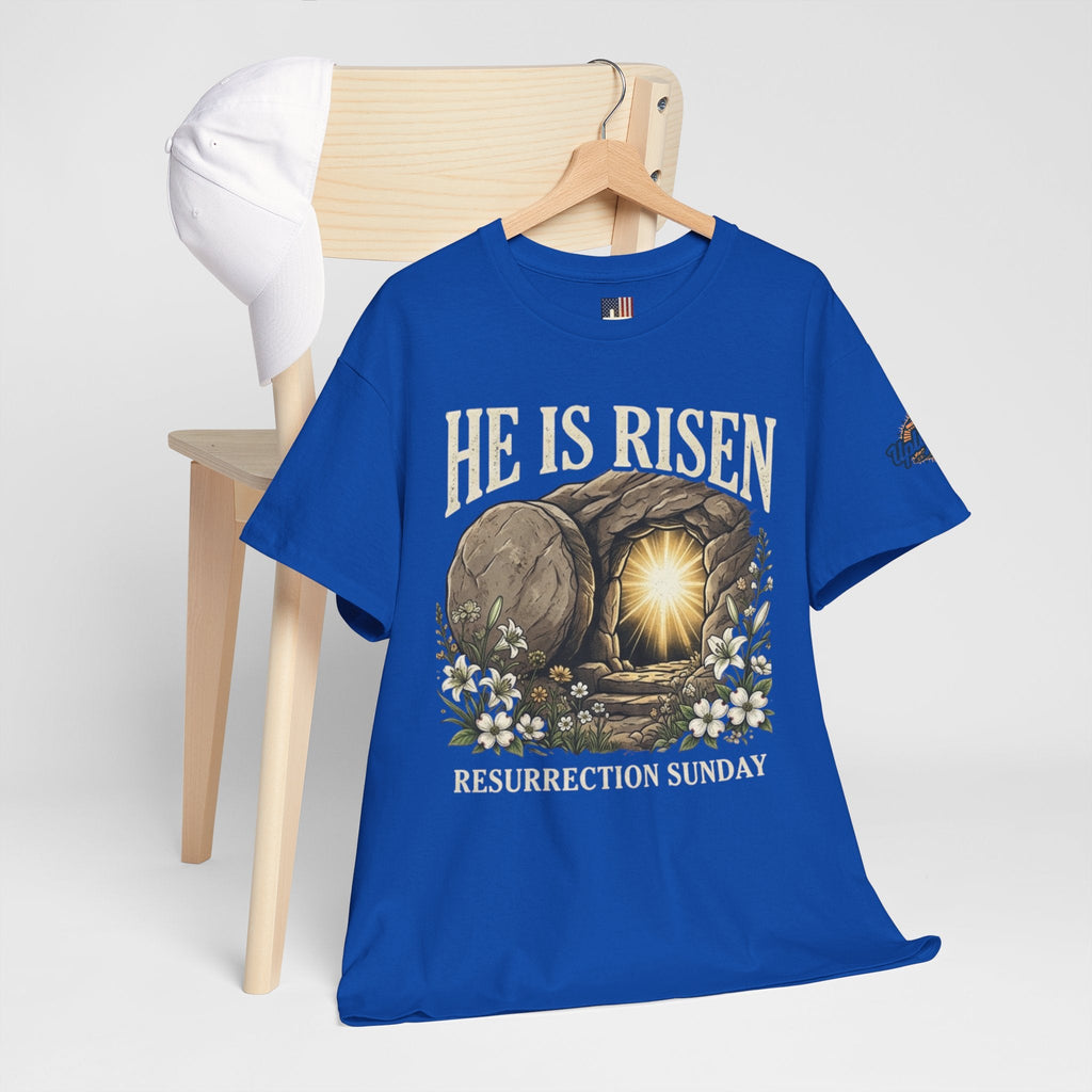 He Is Risen T-Shirt — Jesus Christ Resurrection Easter Tee Printify