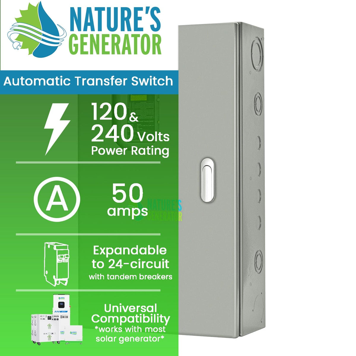 50A Automatic Generator Transfer Switch Nature's Generator