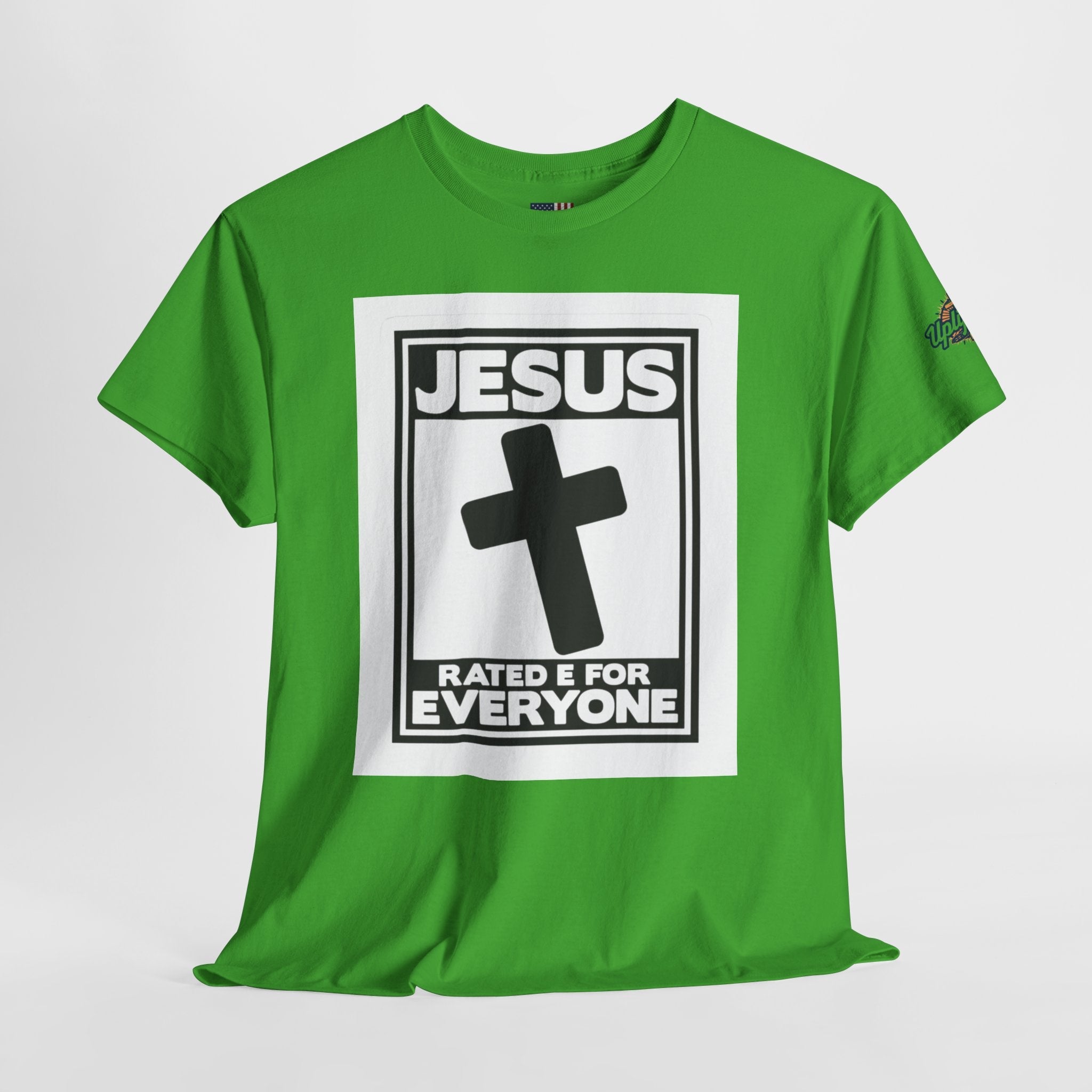 Jesus, Rated E for Everyone T-shirt - Gamer Faith T-shirt - Christian Video Game Parody Printify