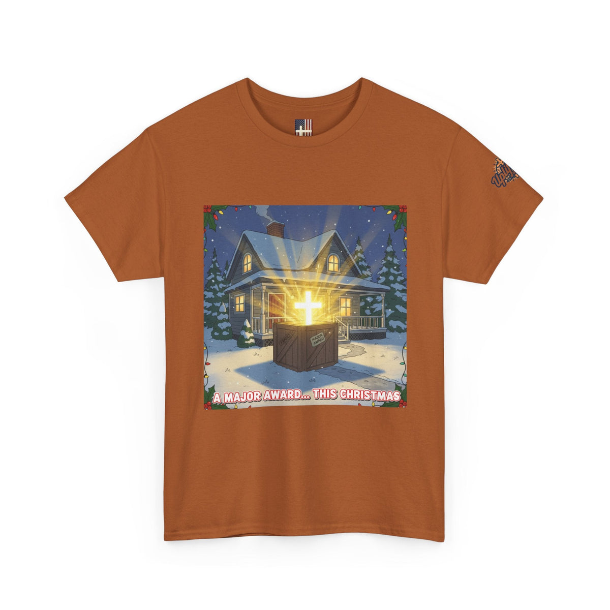 A Major Award This Christmas T-shirt – Fragile Leg Lamp Parody Cross Unboxing Christian T-shirt for Hilarious Faith & Holiday Glow Printify