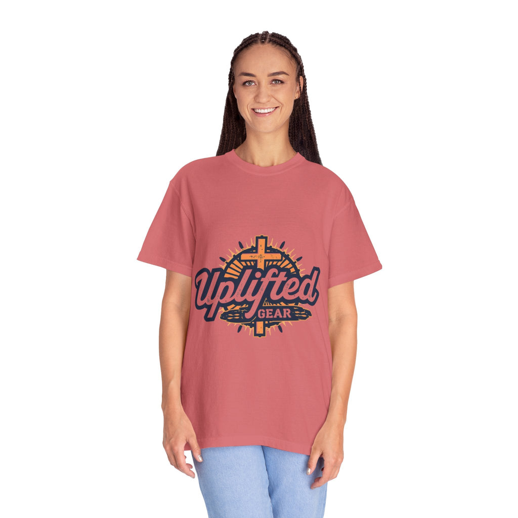 Uplifted Gear Christian T-Shirt – Bold Logo Faith Tee for Inspired Living Printify