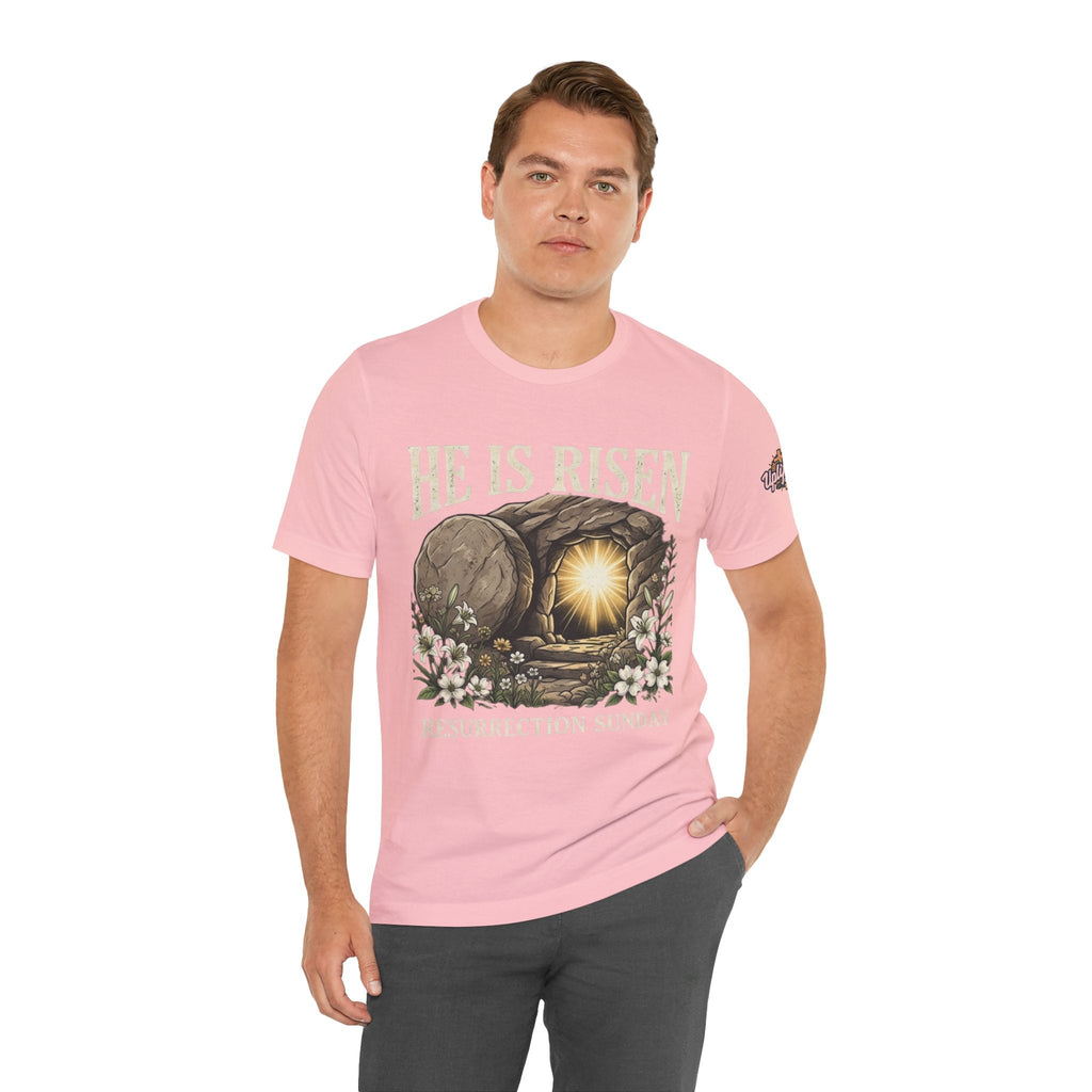 He Is Risen T-Shirt — Jesus Christ Resurrection Easter Tee Printify