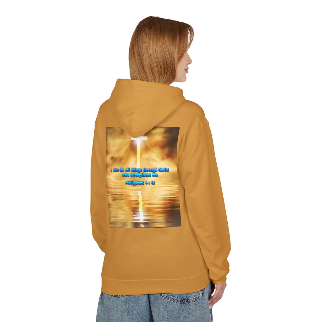 Hoodie - Philippians 4 : 13 Bible Verse Religious Design Printify