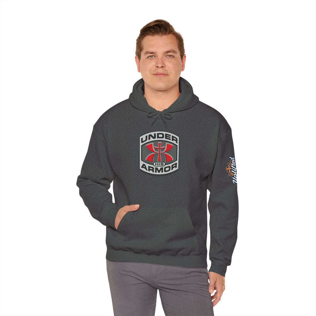 Under Armor Logo Hoodie — Black Athletic Pullover Printify