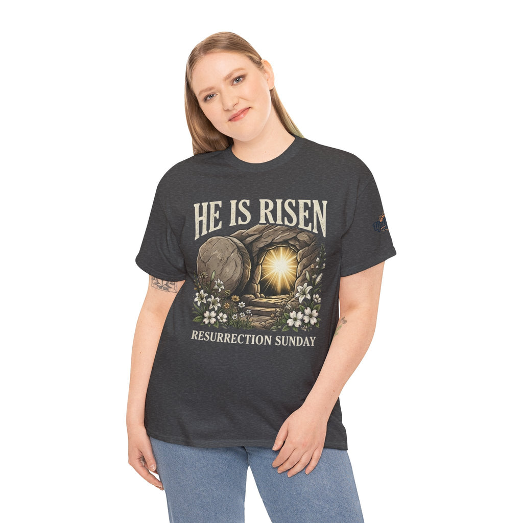 He Is Risen T-Shirt — Jesus Christ Resurrection Easter Tee Printify