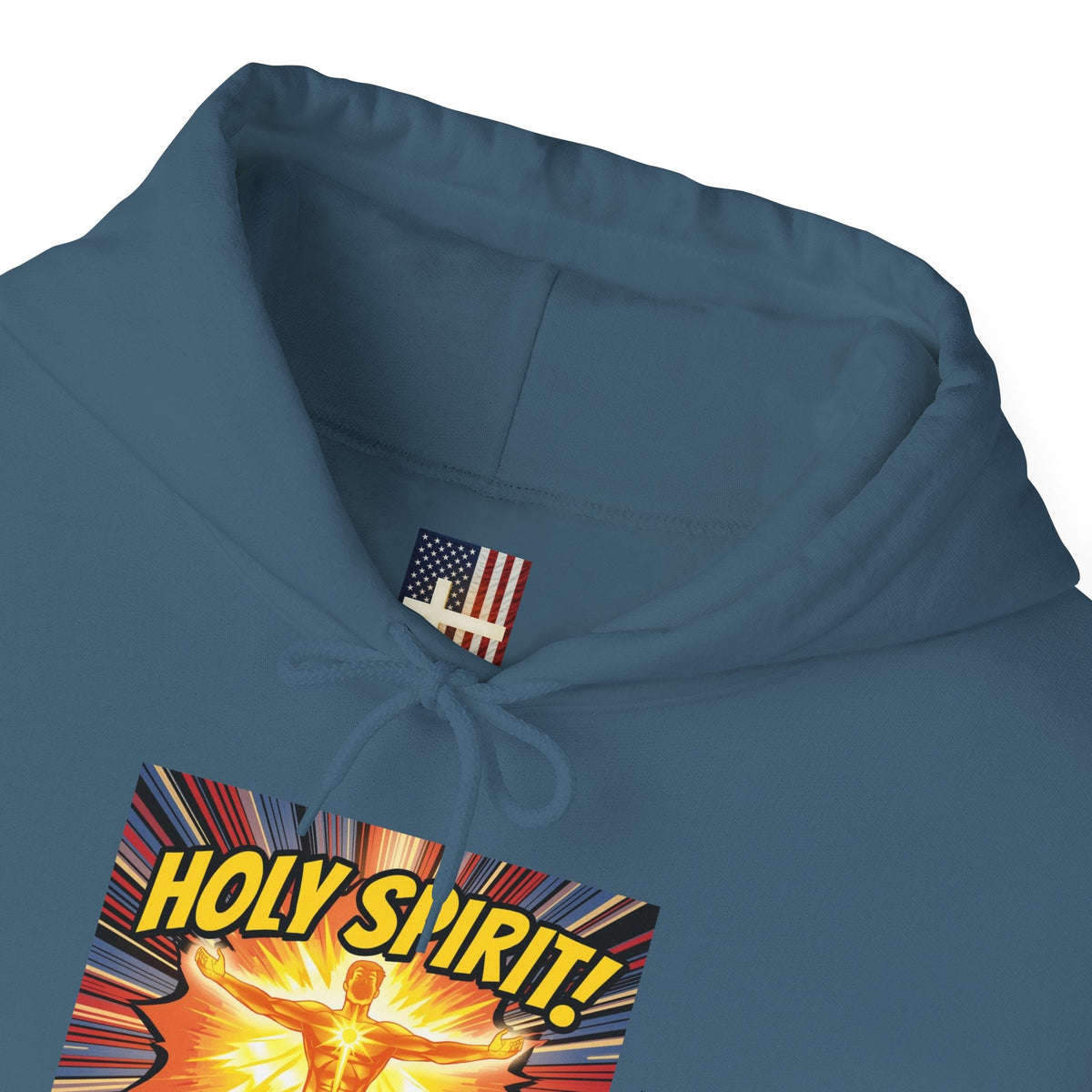 Holy Spirit Activate Hoodie – Superhero Christian Sweatshirt with Vibrant Power-Up Design for Faith-Fueled Boldness Printify
