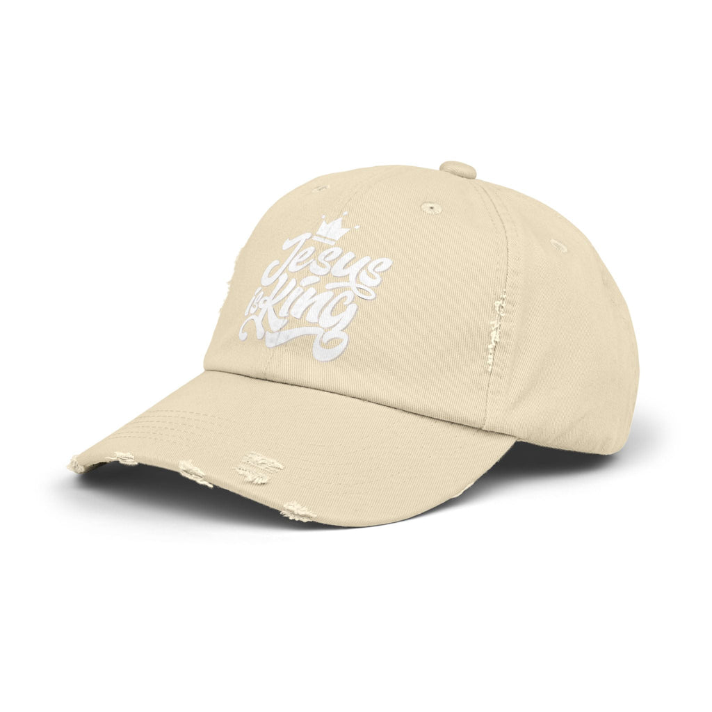 Jesus is King Hat – Bold Crown & Cross Embroidered Christian Cap for Eternal Faith Printify
