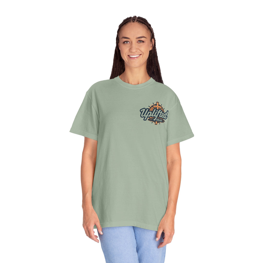 The Greatest Gift T-shirt – Cross Bow Present Christian T-shirt for Christmas Salvation & Eternal Faith Printify