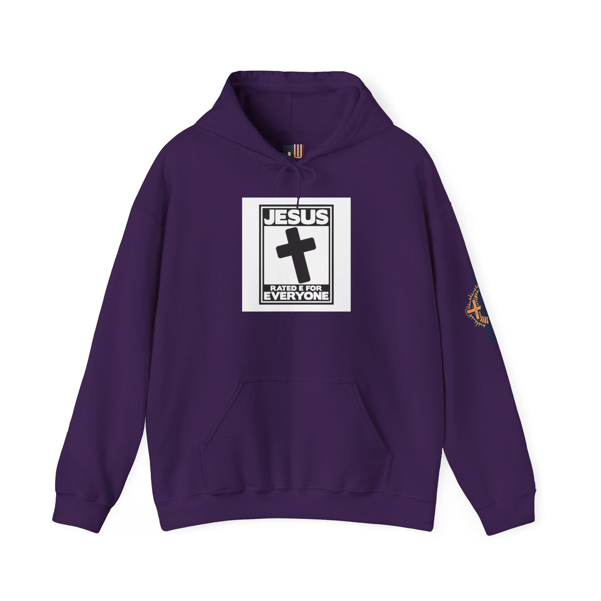 Jesus, Rated E for Everyone Hoodie - Gamer Faith Hoodie - Christian Video Game Parody Printify