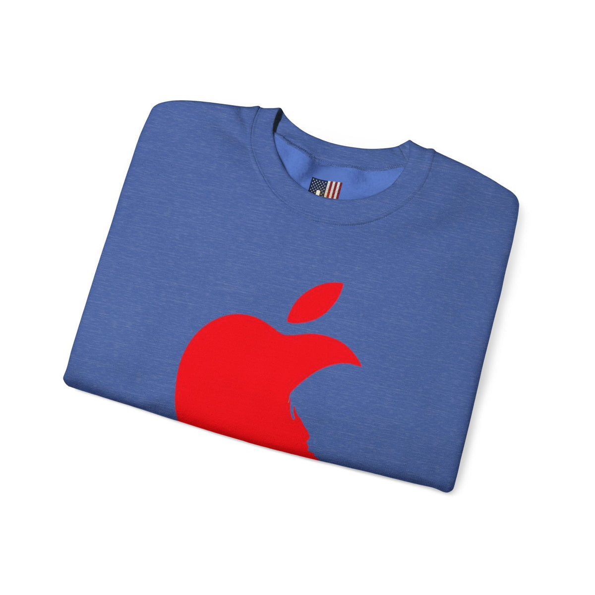 iPray Apple Logo Sweatshirt — Funny Christian Sweatshirt (Minimal Red Apple Graphic) Printify