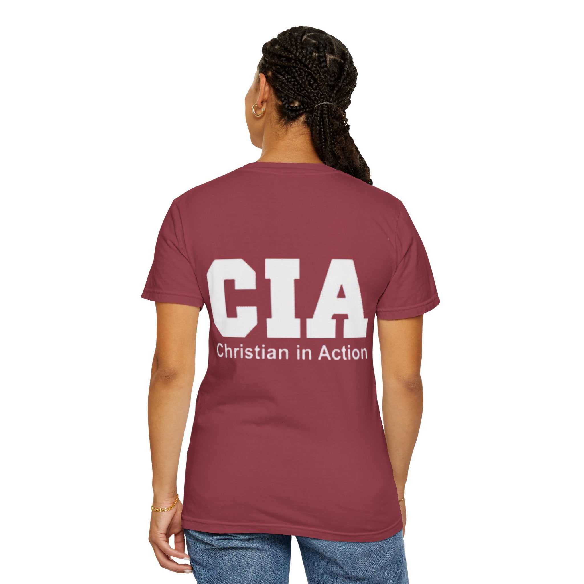 CIA Christian in Action T-shirt - Funny Faith Parody T-shirt - Mission Ready Apparel Printify