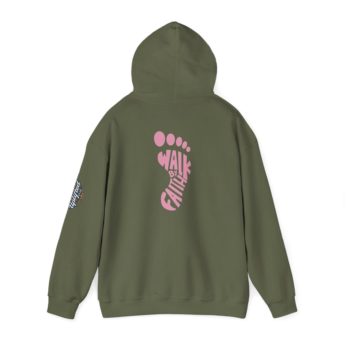 Walk By Faith Footprint Hoodie Printify
