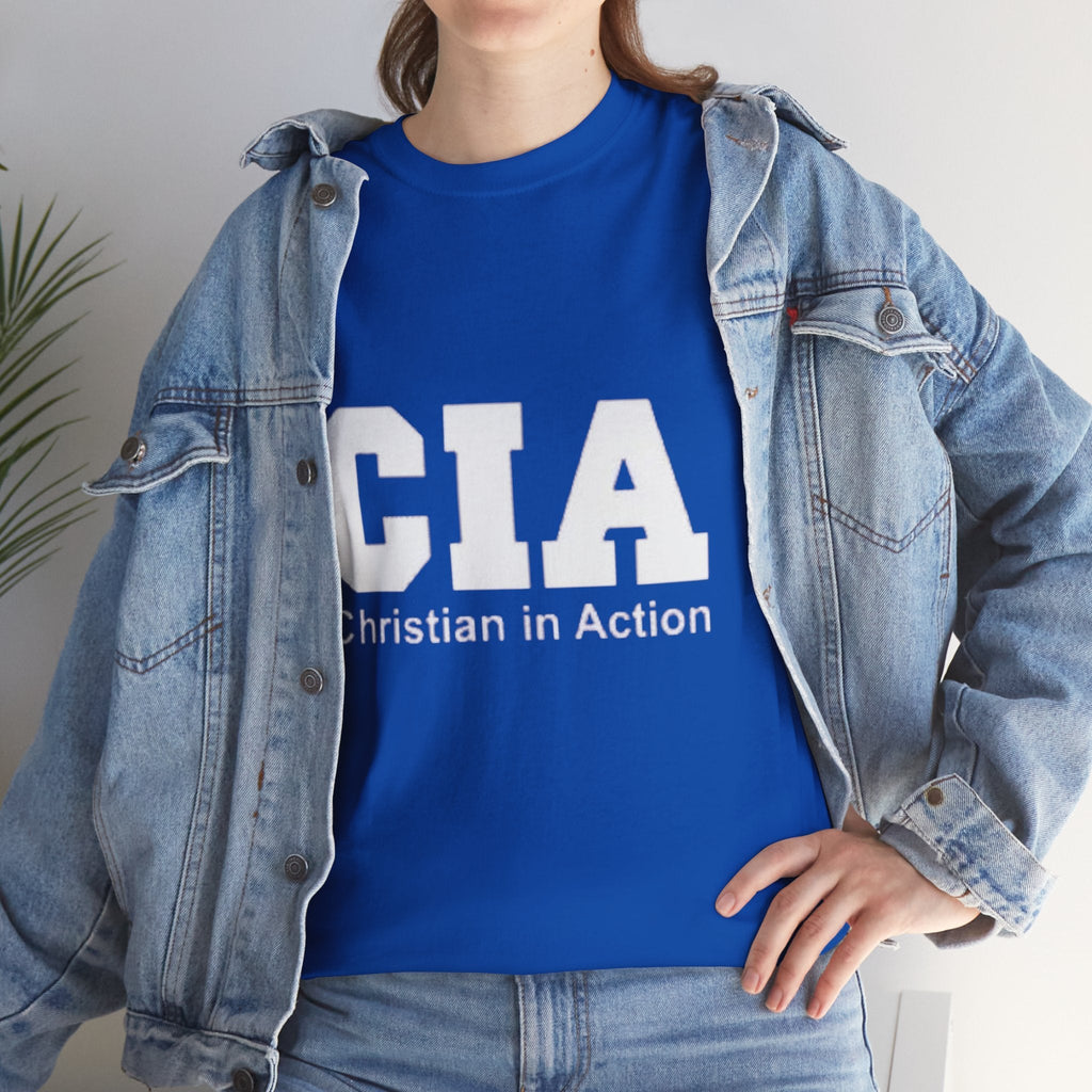 CIA Christian in Action T-shirt - Funny Faith Parody T-shirt - Mission Ready Apparel Printify