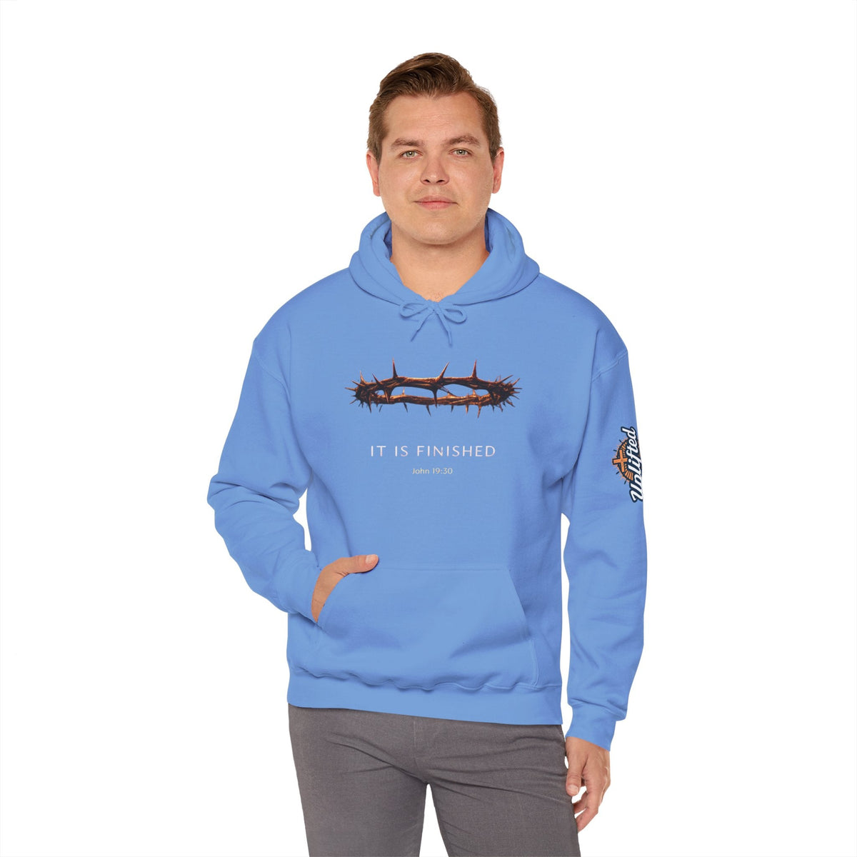 It Is Finished Crown of Thorns Hoodie — Christian John 19:30 Faith Hoodie Printify