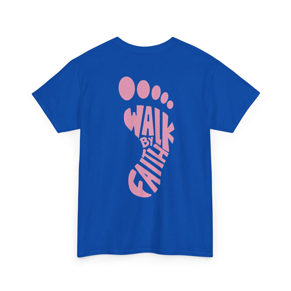 Walk By Faith Footprint T-Shirt Printify