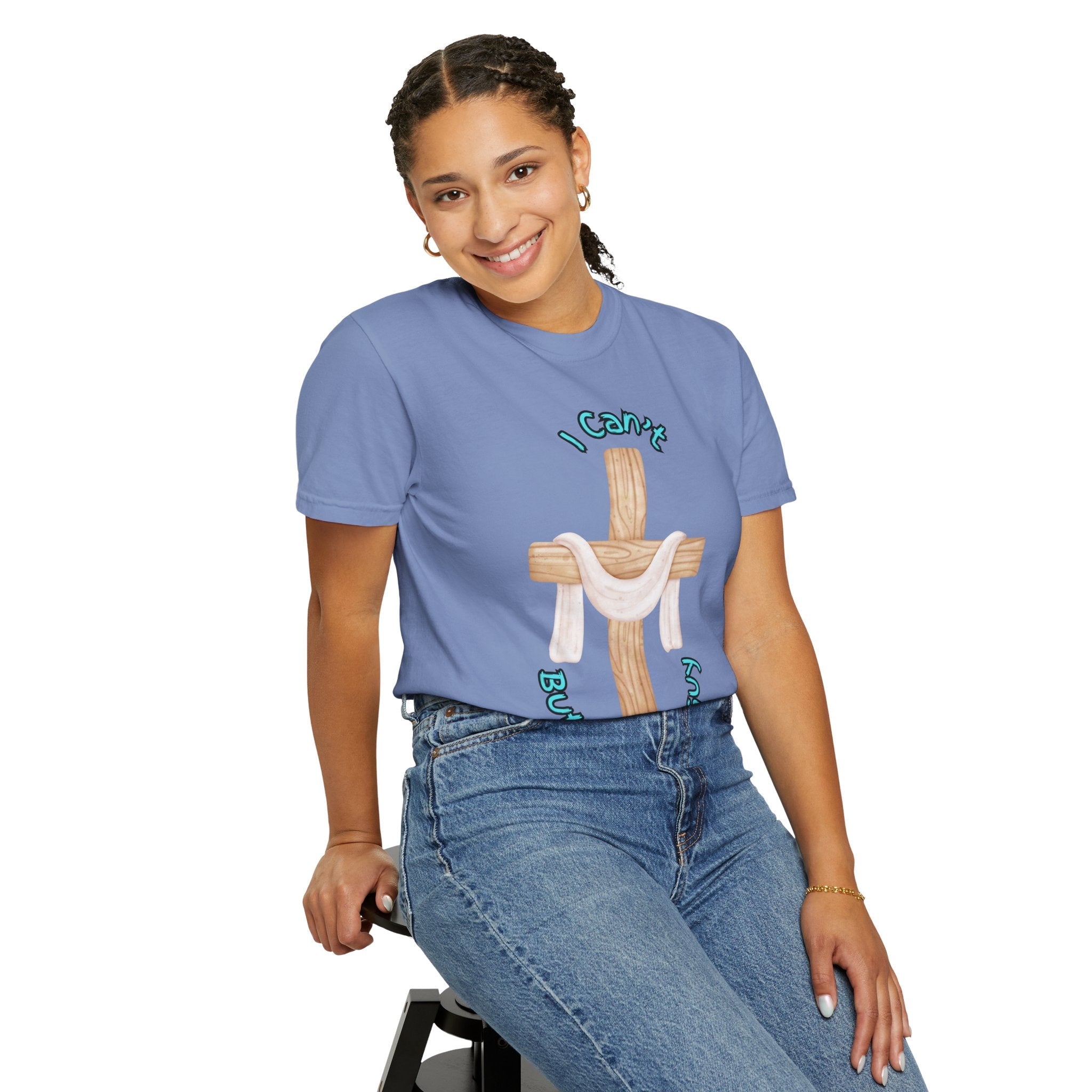 I Can’t, But I Know a Guy T-Shirt – Jesus Cross Christian Tee for Faithful Humor Printify