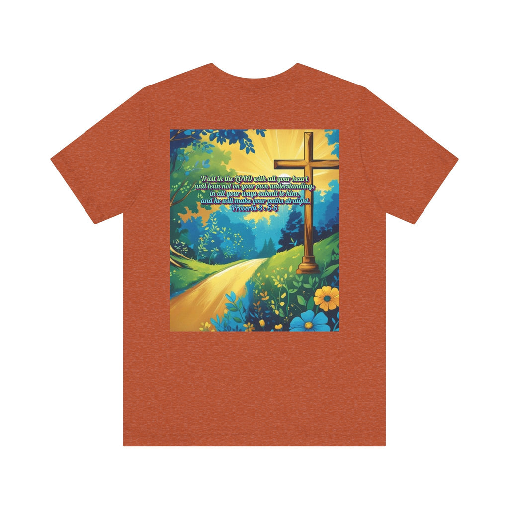 Trust in The Lord Proverbs 3:5-6 Biblical Design Unisex Jersey Short Sleeve Tee Printify
