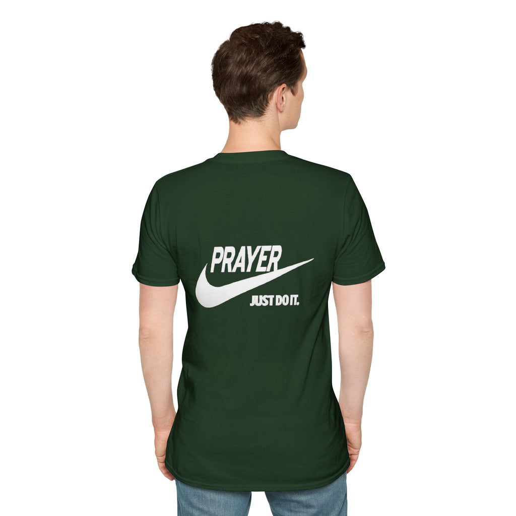 Prayer Just Do It T-shirt - Funny Christian Nike Parody T-shirt - Faith Gear Printify