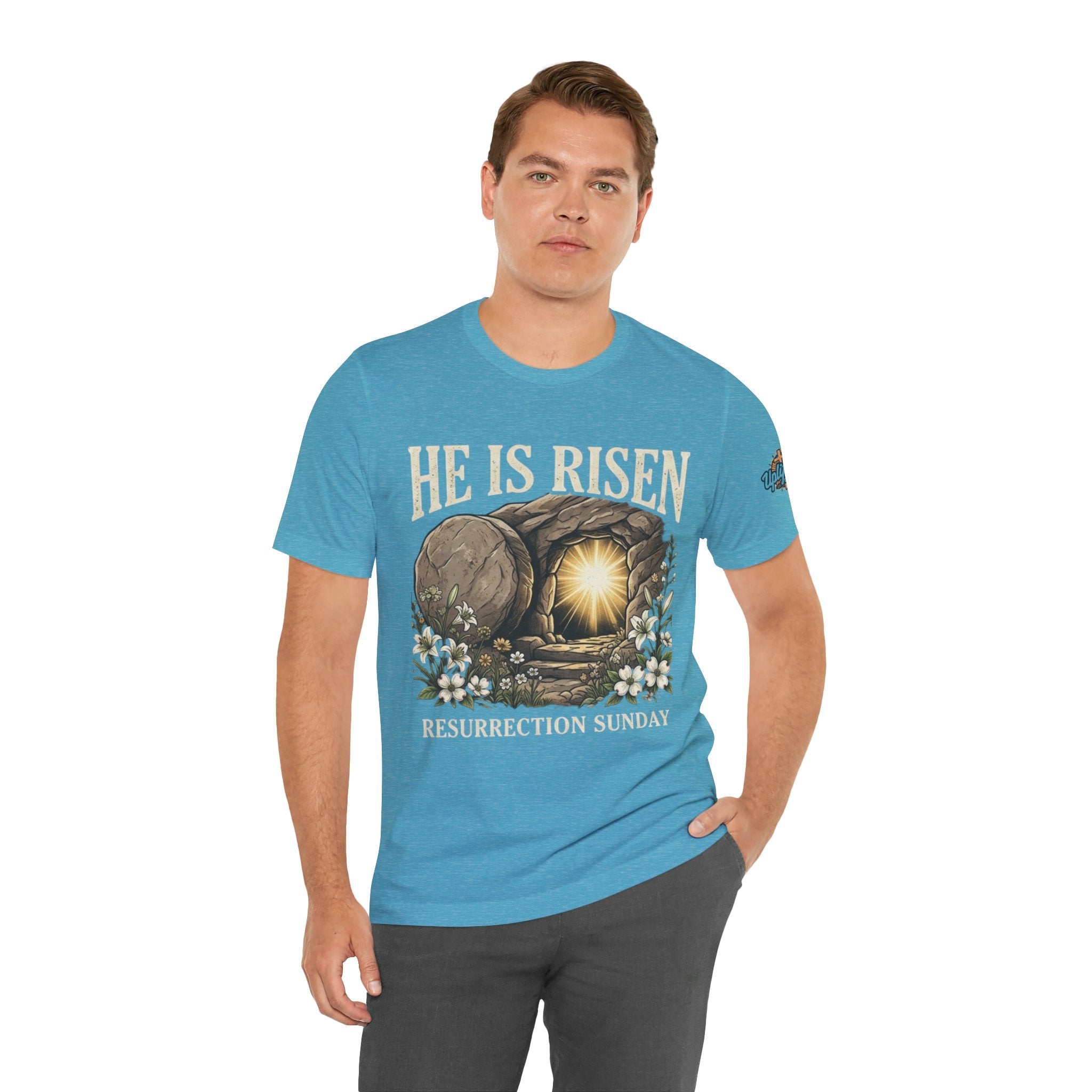 He Is Risen T-Shirt — Jesus Christ Resurrection Easter Tee Printify