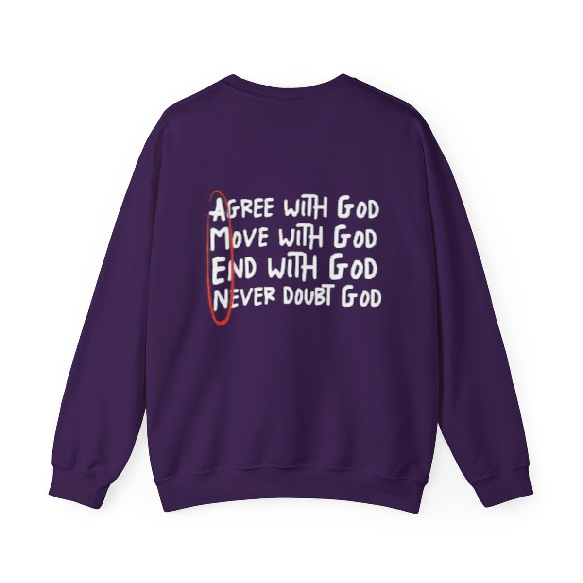 AMEN Acronym Sweatshirt – Always Agree with God Move with God End with God Never Doubt God Christian Hoodie for Unwavering Faith Printify