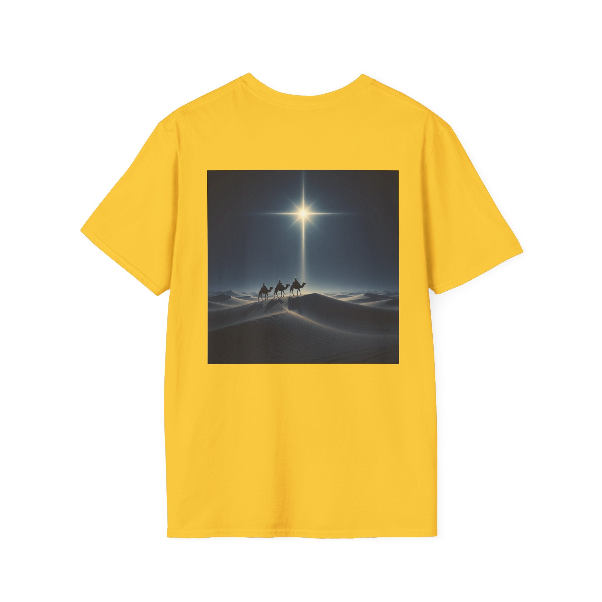 3 Wise Men T-shirt – Magi Camels Nativity Journey Christian Christmas T-shirt for Epiphany Faith & Holy Night Printify