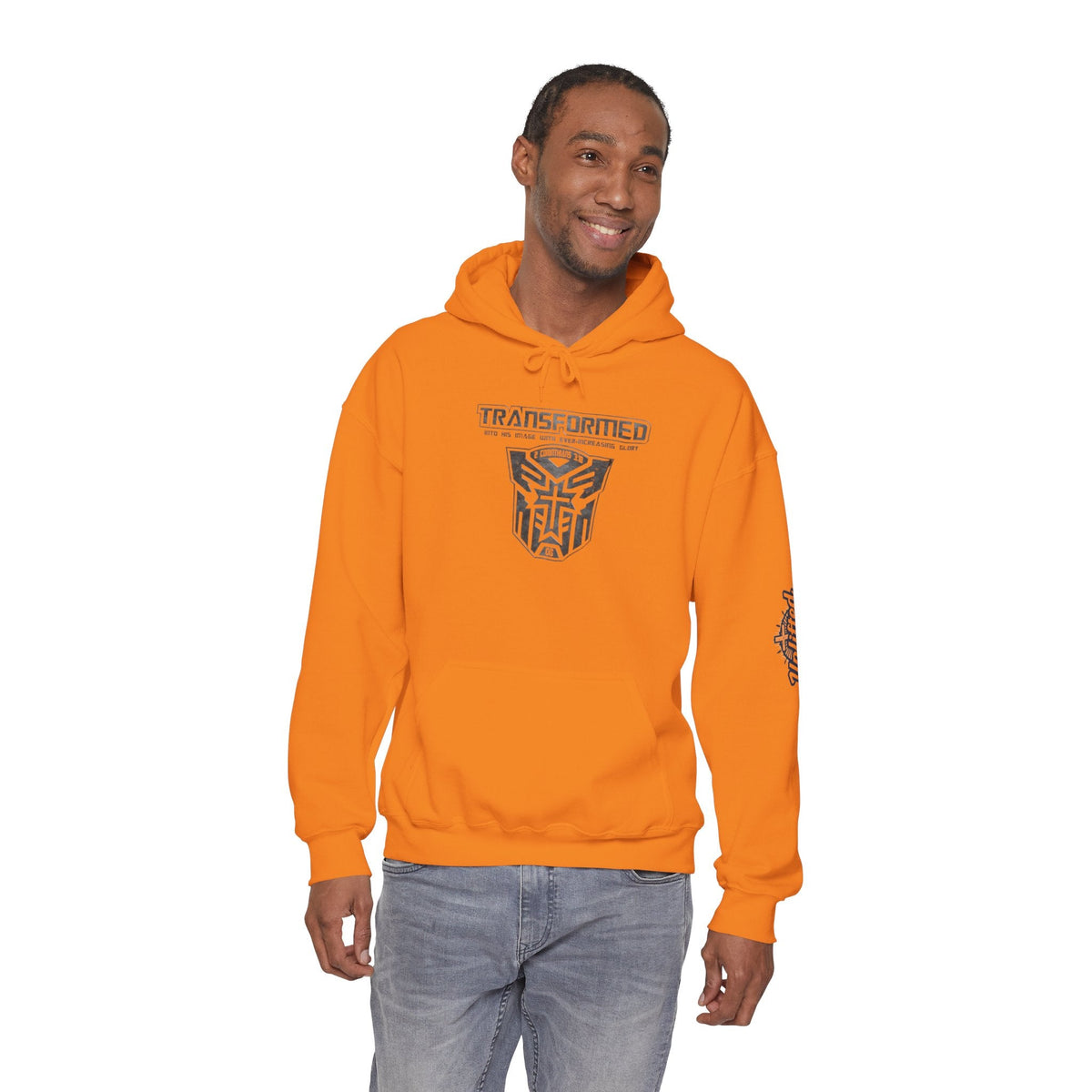 Transformer Logo Christian Hoodie | 2 Corinthians 3:18 Bible Verse Hoodie Printify