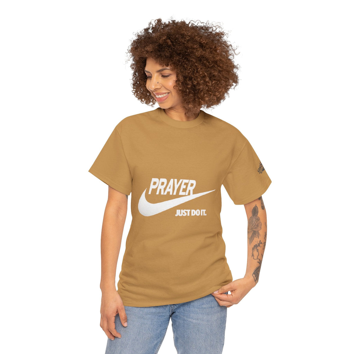 Prayer Just Do It T-shirt - Funny Christian Nike Parody T-shirt - Faith Gear Printify