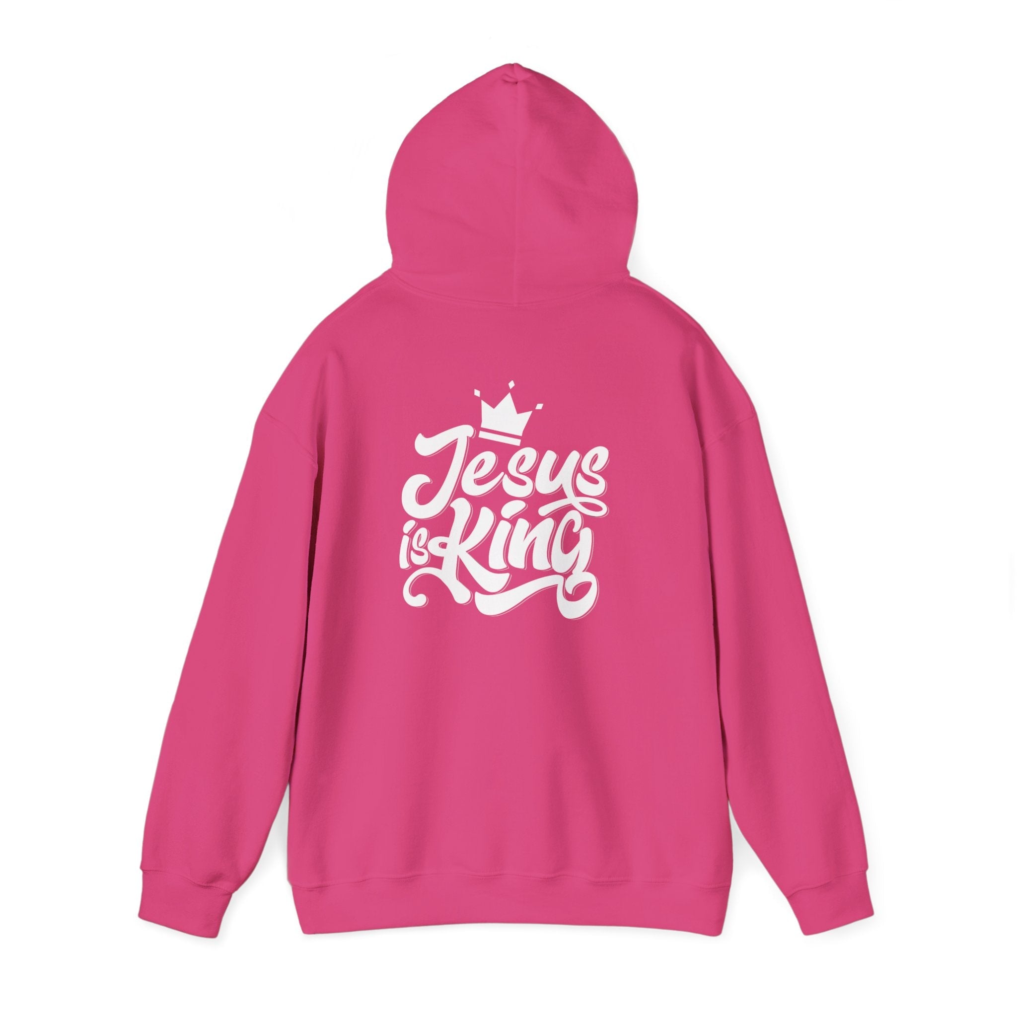 Jesus is King Hoodie – Bold Crown & Cross Christian Sweatshirt for Eternal Reign & Cozy Faith Printify