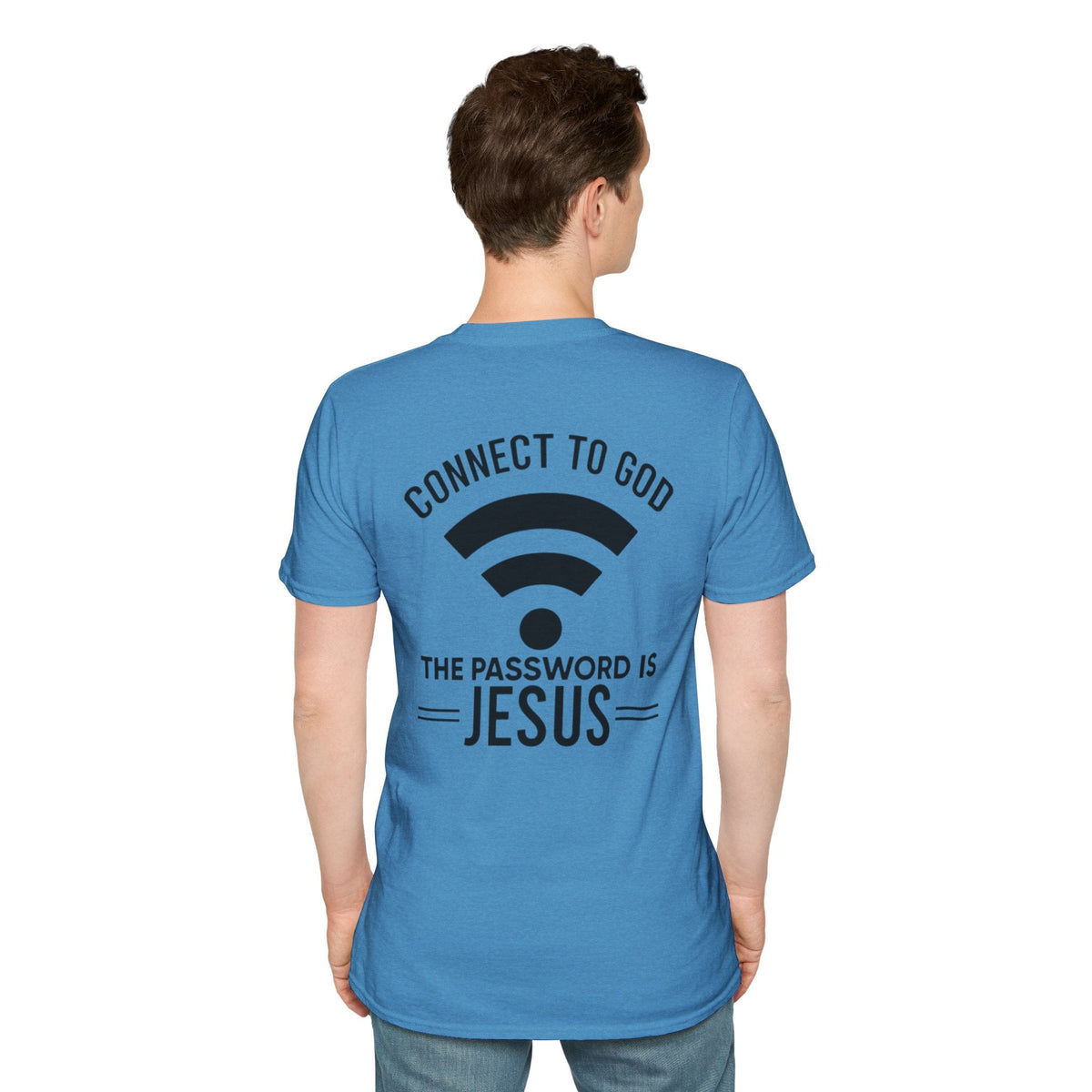Connect to God T-shirt - WIFI Password is Jesus - Funny Christian Faith T-shirt Printify