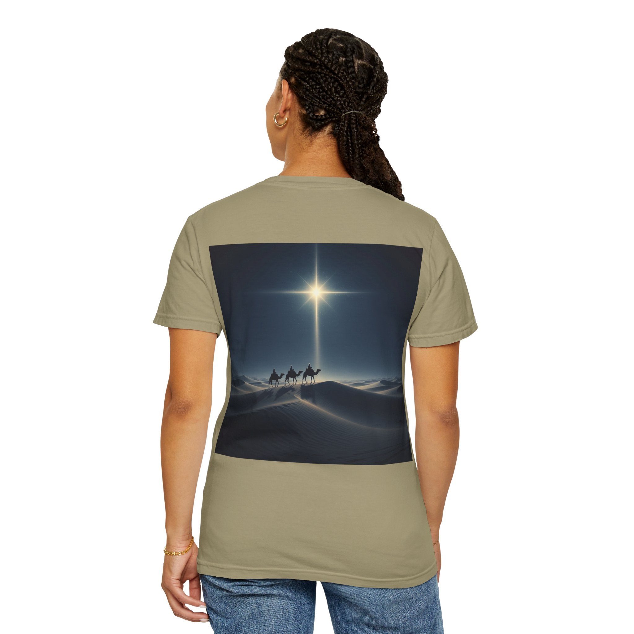 3 Wise Men T-shirt – Magi Camels Nativity Journey Christian Christmas T-shirt for Epiphany Faith & Holy Night Printify