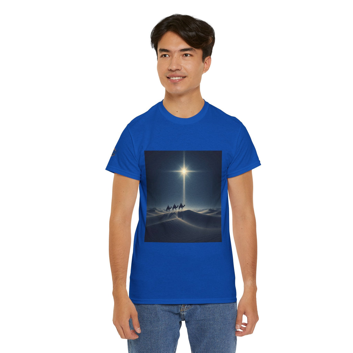 3 Wise Men T-shirt – Magi Camels Nativity Journey Christian Christmas T-shirt for Epiphany Faith & Holy Night Printify