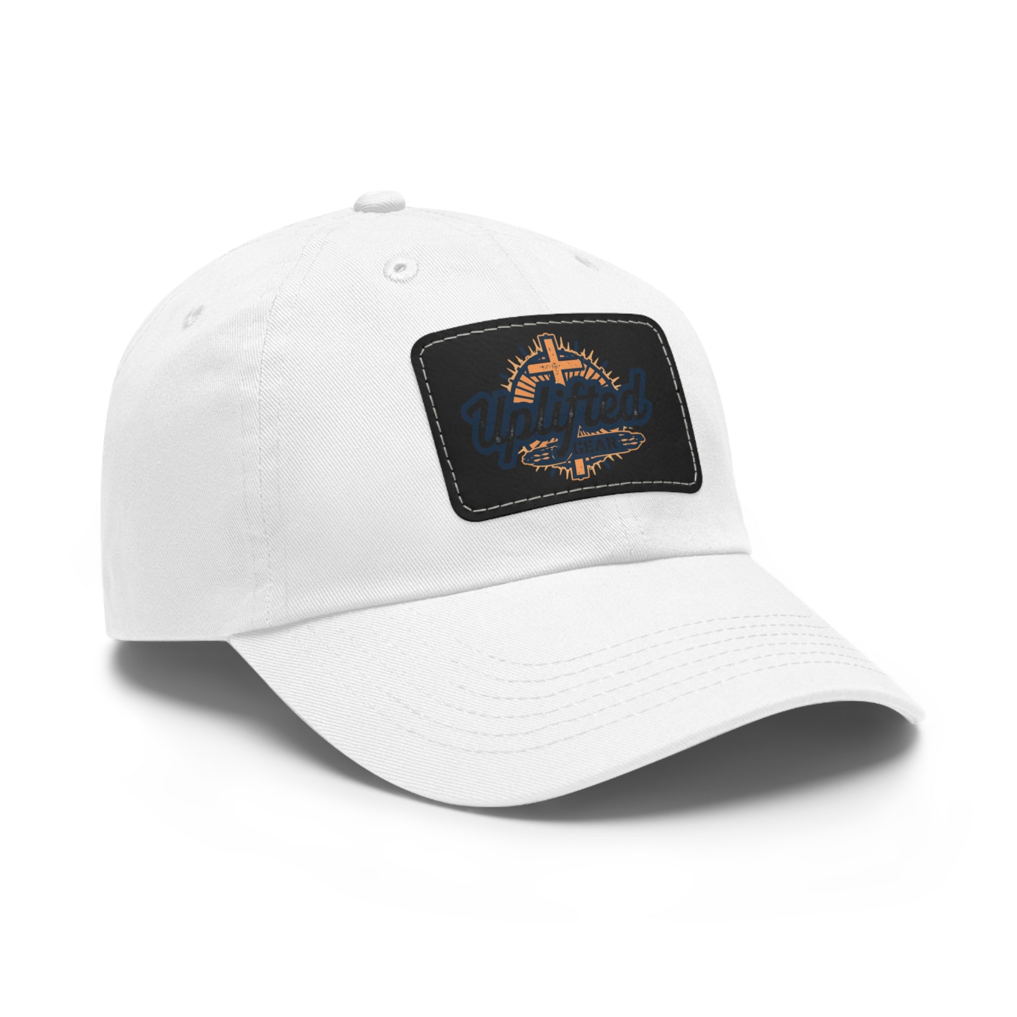 Uplifted Gear Dad Hat Christian Brand Rectangle Printify