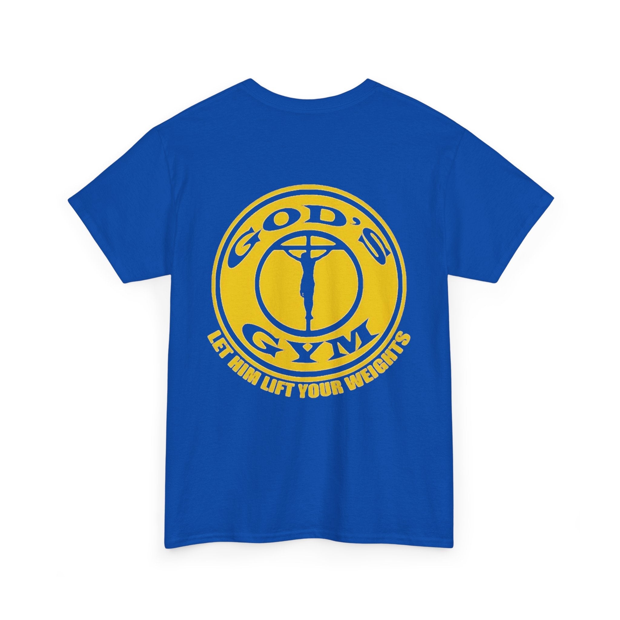 God's Gym T-Shirt — "Let Him Lift Your Weights" Christian Fitness Tee Printify