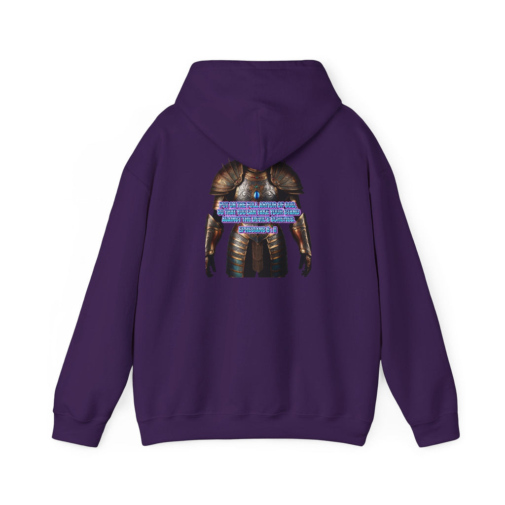 Religious Graphic Armor Of God Design - Unisex Heavy Blend™ Hooded Sweatshirt Printify