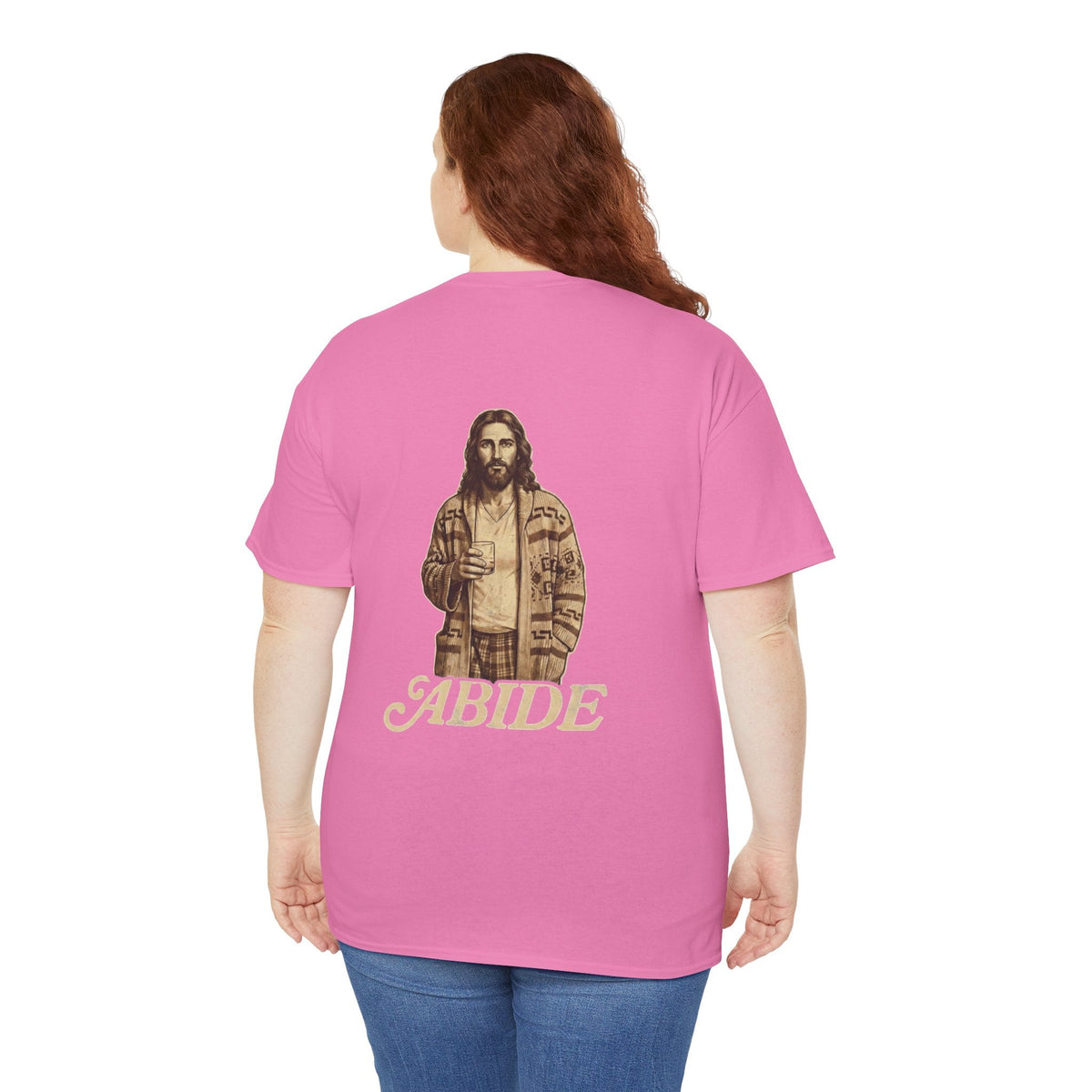 Abide Vintage Jesus Tee — "The Dude" Graphic Christian T-Shirt Printify