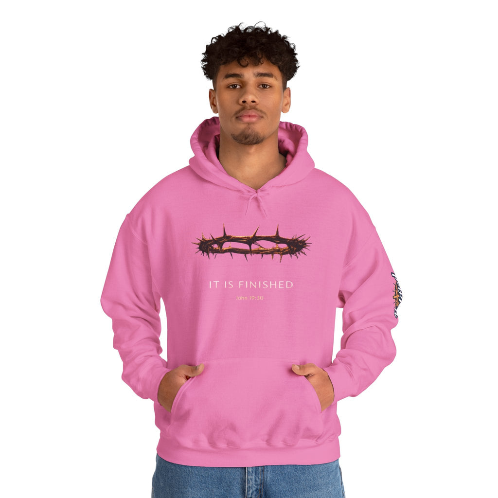 It Is Finished Crown of Thorns Hoodie — Christian John 19:30 Faith Hoodie Printify