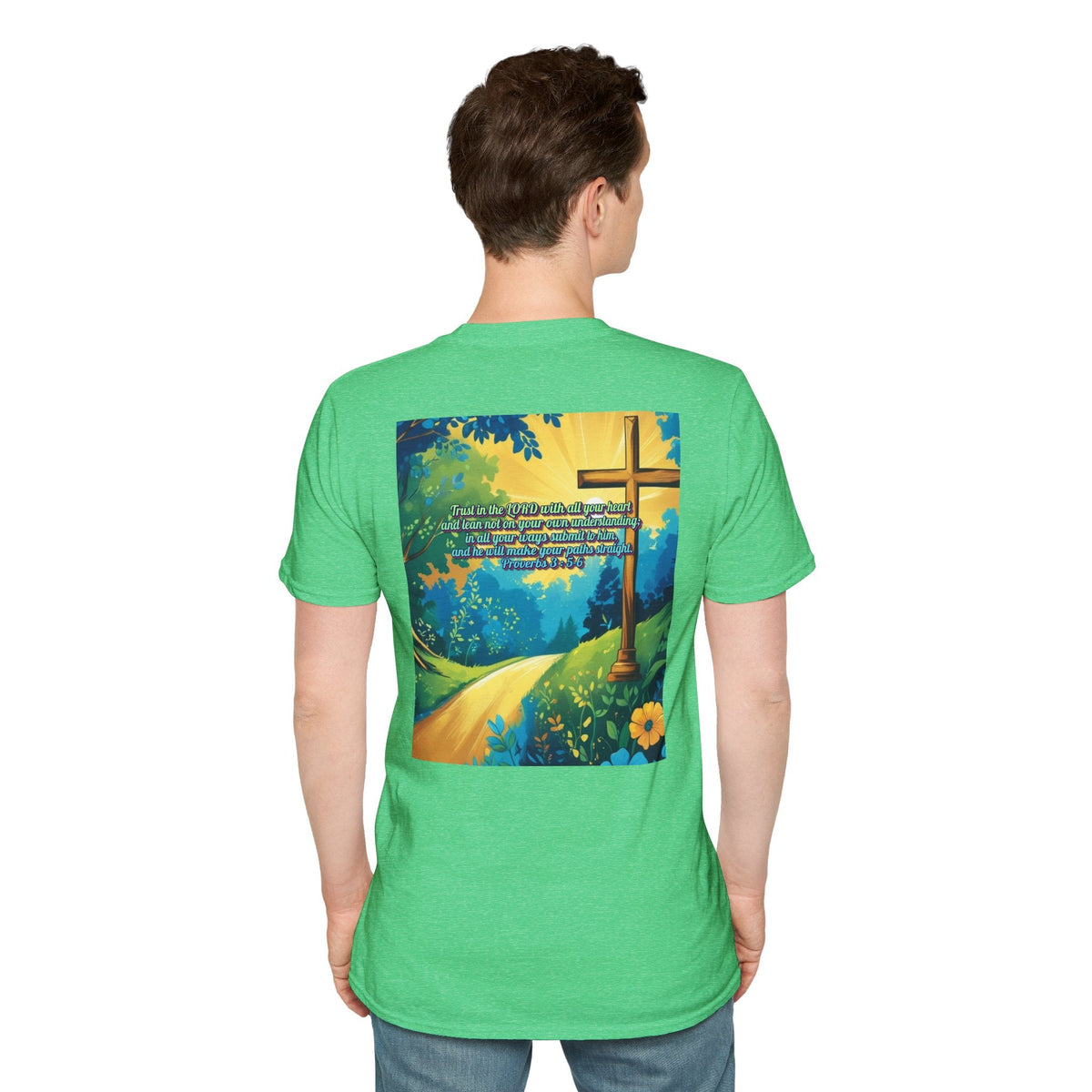 Trust in The Lord Proverbs 3:5-6 Biblical Design Unisex Softstyle T-Shirt Printify